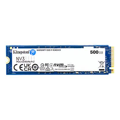 UNIDAD DE ESTADO SOLIDO KINGSTON NV3 500GB M.2 2280 NVME PCIE GEN 4X4 R.5000MB/S W.3000MB/S - - 