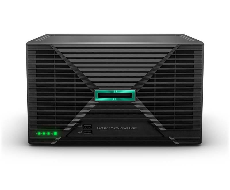 HPE ProLiant MicroServer Gen11 6325P 3.5GHz 4c 1P 1x16GB-RAM con dos discos duros de 1TB - - 