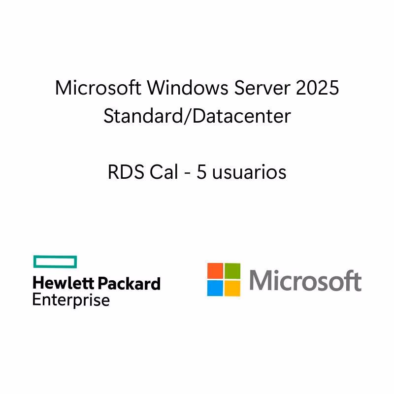 LTU de Microsoft Windows Server 2025 con servicio de escritorio remoto 5 usuarios CAL WW -