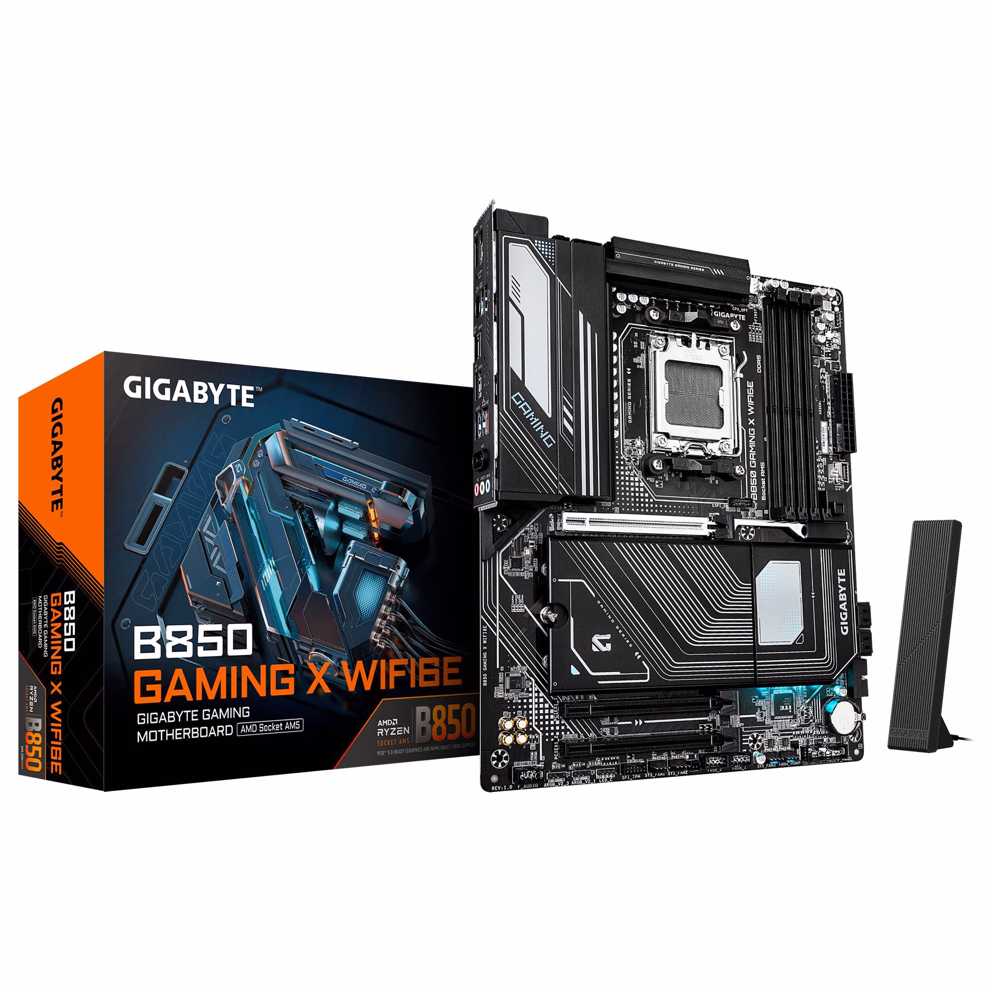 TARJETA MADRE GIGABYTE ATX B850 GAMING X WIFI6E - DDR5, AM5, 256 GB, PARA AMD