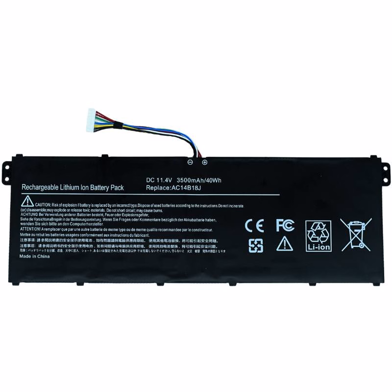 Bateria para computadora marca OVALTECH OTRE3-112 - 11.4V 40Whr OTRE3-112 3 Celdas para Acer Aspire E3-111 - E3-112, E3-112M, E3-721, E5-771, AC14B18J AC14