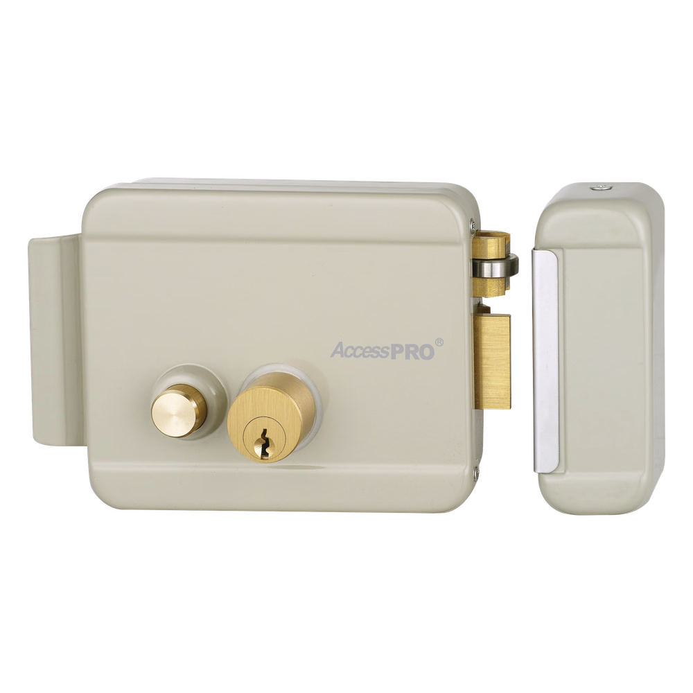 Cerradura Eléctrica con Botón de Salida/ Incluye Llave  / Exterior / Derecha