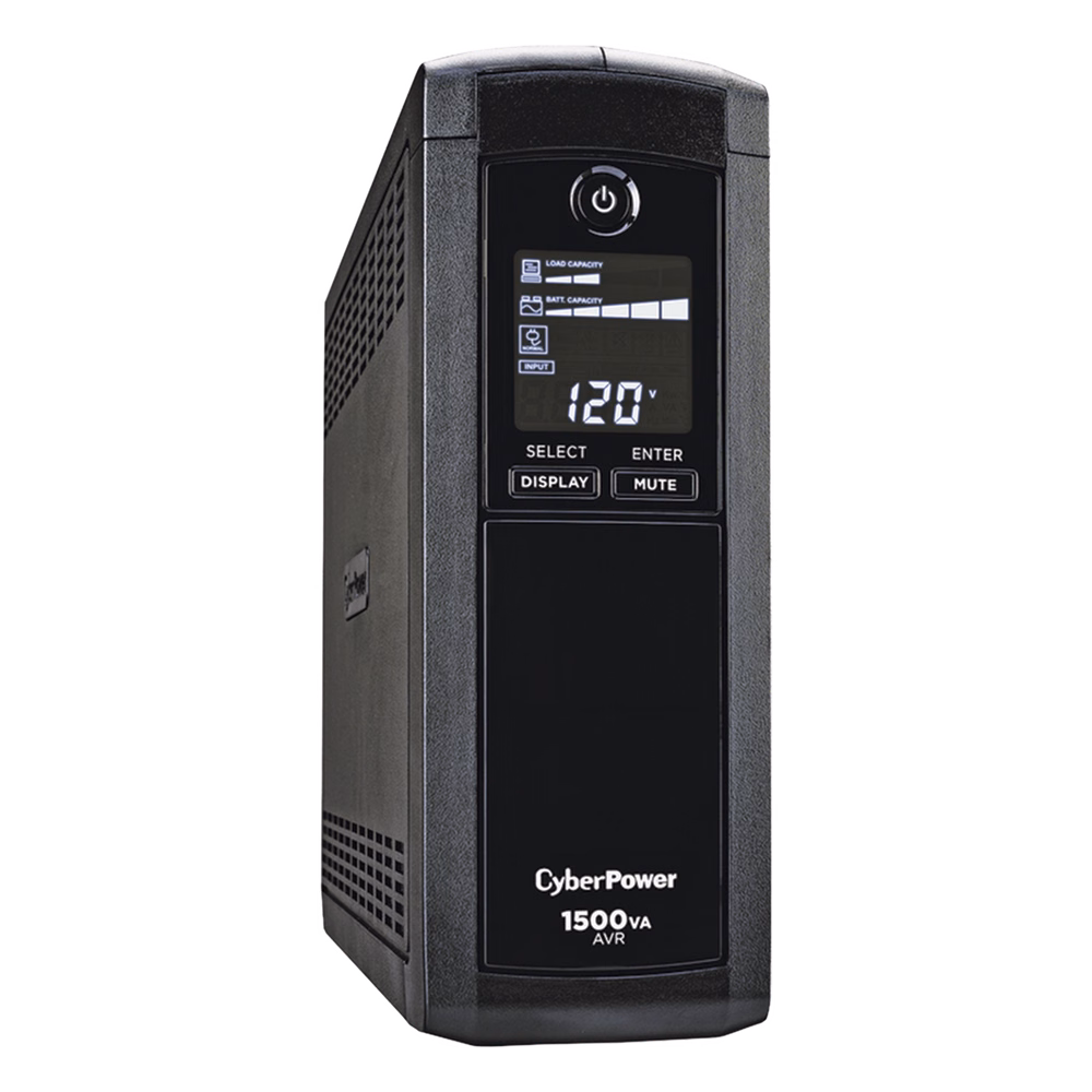 UPS de 1500 VA/900 W, Topología Línea Interactiva, Entrada 120 Vca NEMA 5-15P, Tipo Mini Torre, Con 12 Tomas NEMA 5-15R