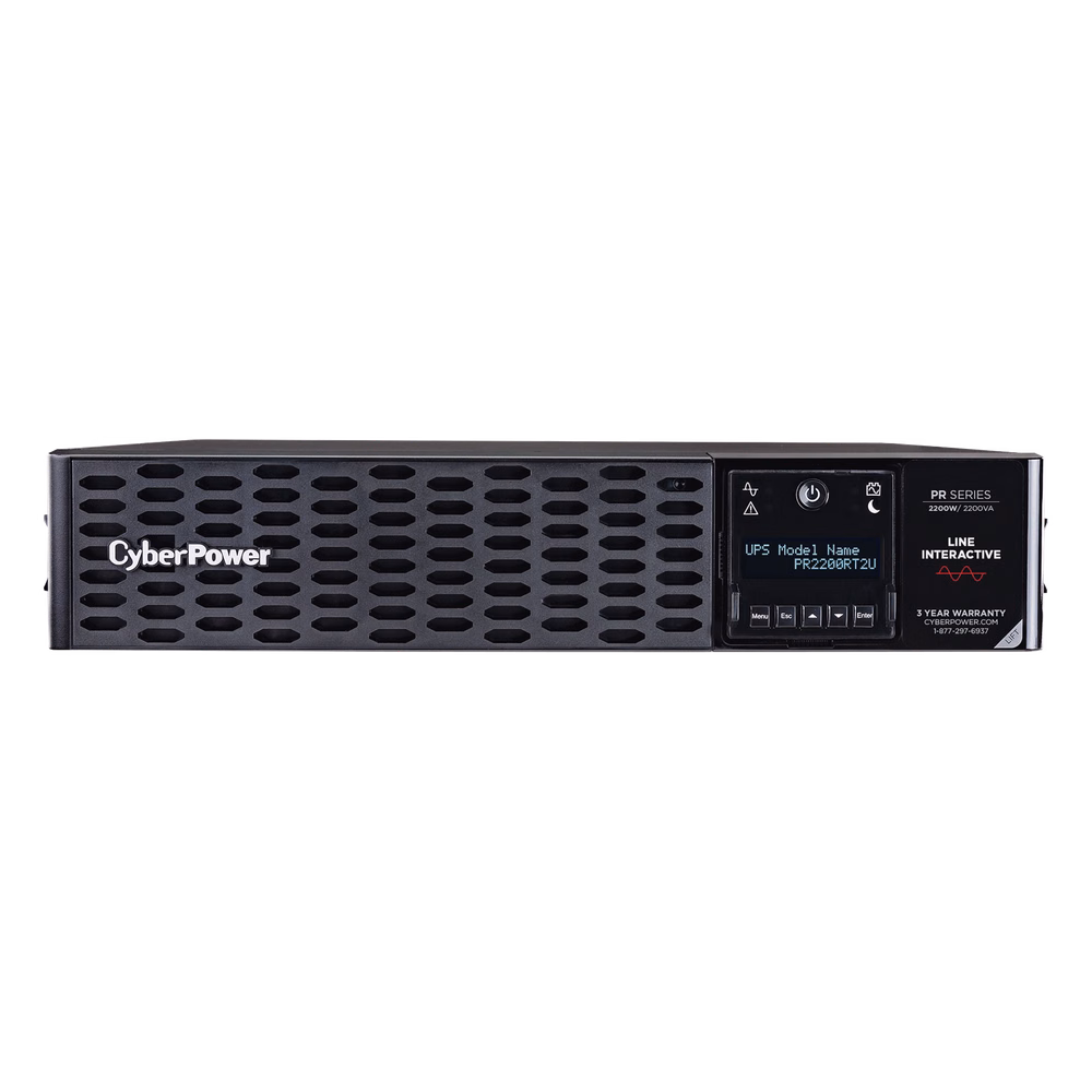 UPS de 2200 VA/2200 W, Topología Línea Interactiva, Entrada 120 Vca NEMA L5-30P, Onda Senoidal Pura, Torre o Rack 2 UR, Con 8 Tomas NEMA 5-20R