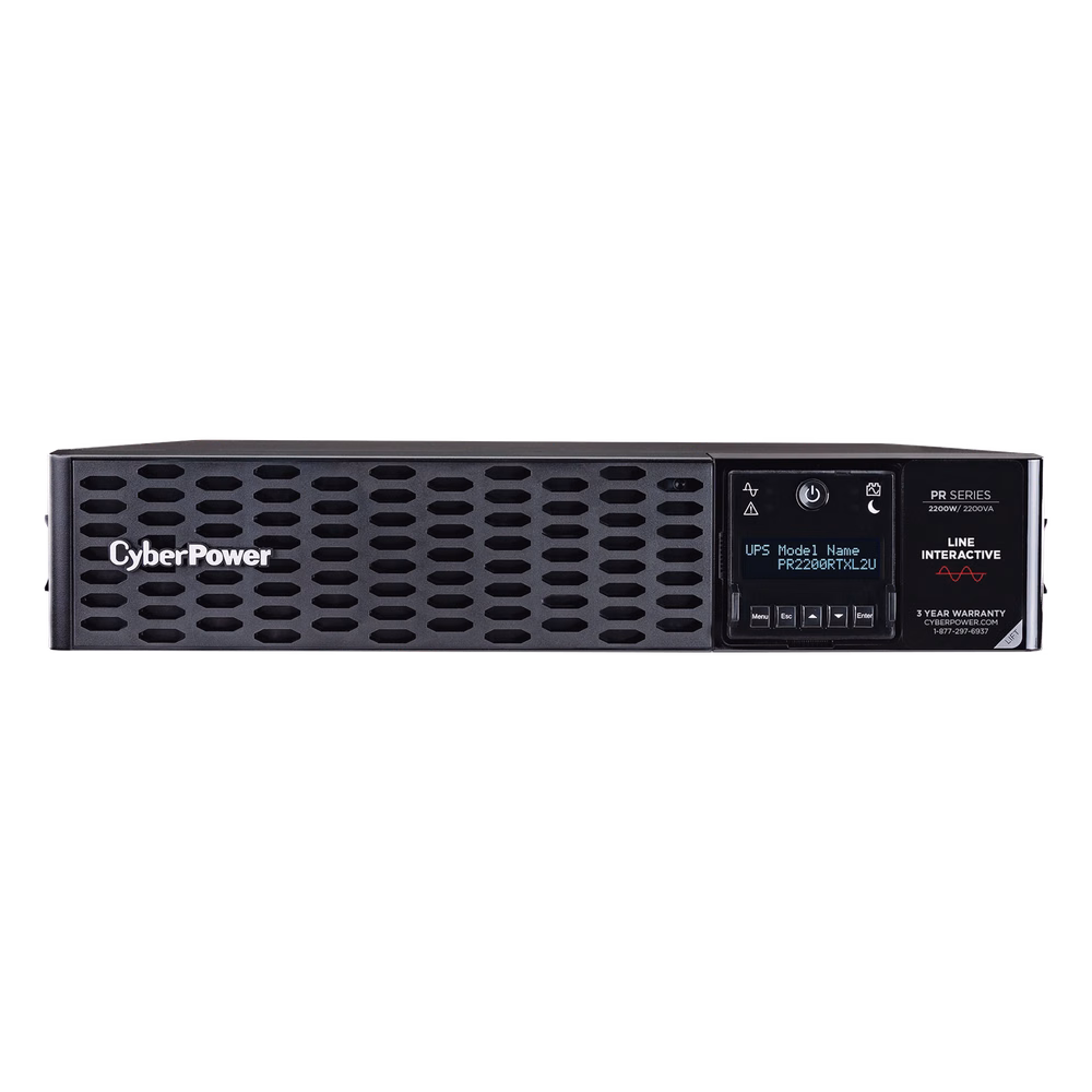 UPS de 2200 VA/2200 W, Topología Línea Interactiva, Entrada 120 Vca NEMA L5-30P, Onda Senoidal Pura, Torre o Rack 2 UR, Con 8 Tomas NEMA 5-20R