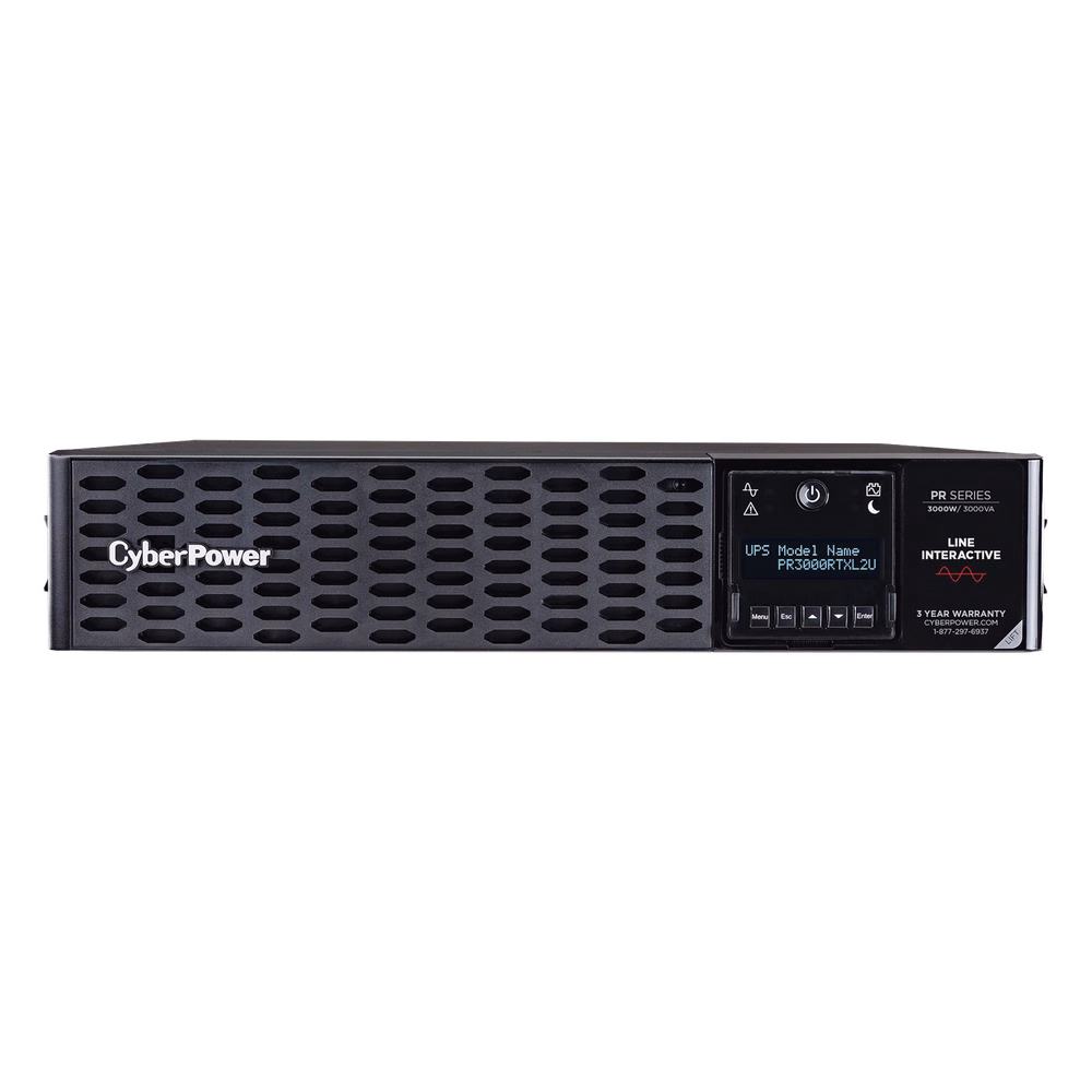 UPS de 3000 VA/3000 W, Topología Línea Interactiva, Entrada 120 Vca NEMA L5-30P, Onda Senoidal Pura, Torre o Rack de 2 UR, Con 8 Tomas 5-20R y 1 L5-30R