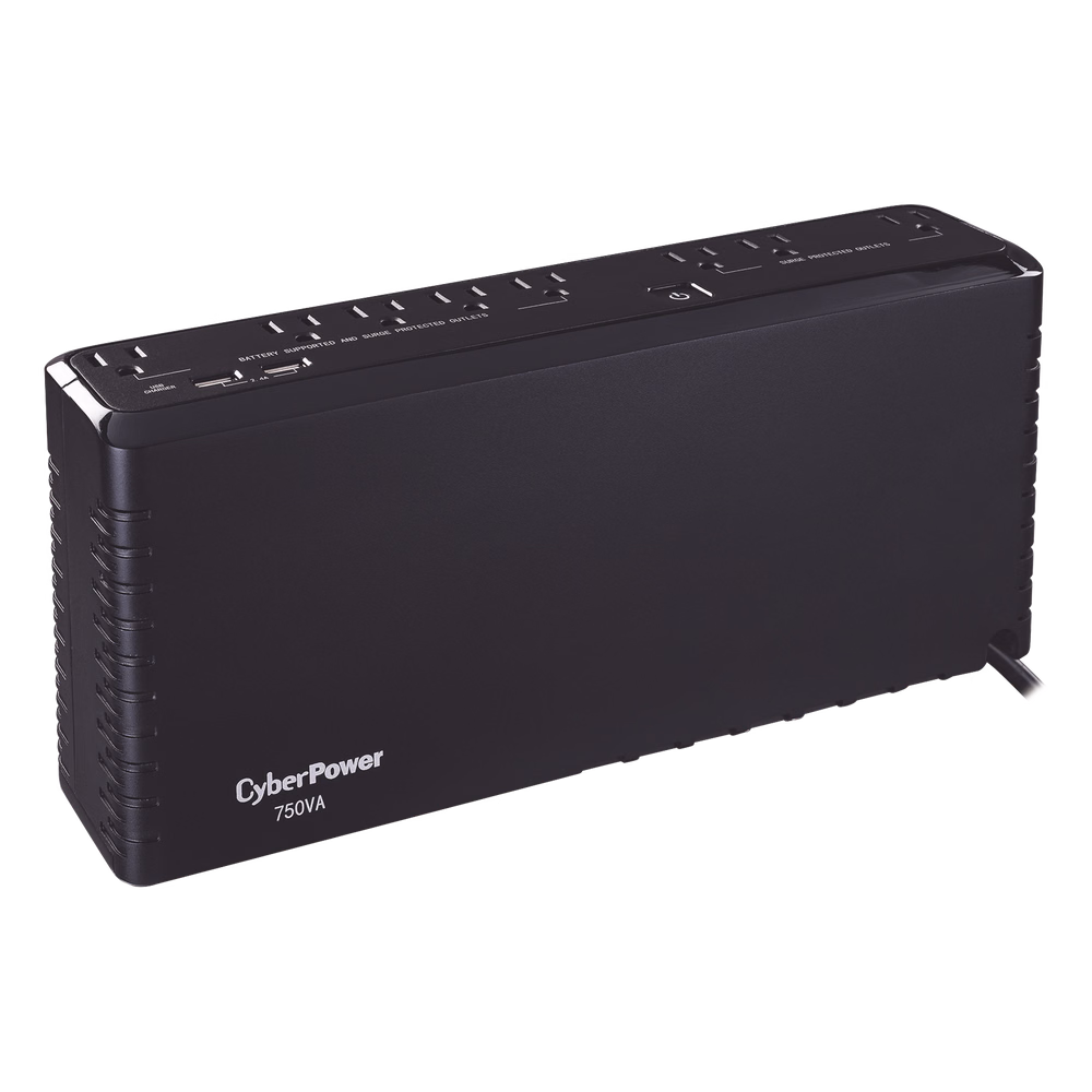 UPS de 750 VA/375 W, Topología Standby, Entrada 120 Vca NEMA 5-15P, de Escritorio, Con 8 Tomas NEMA 5-15R