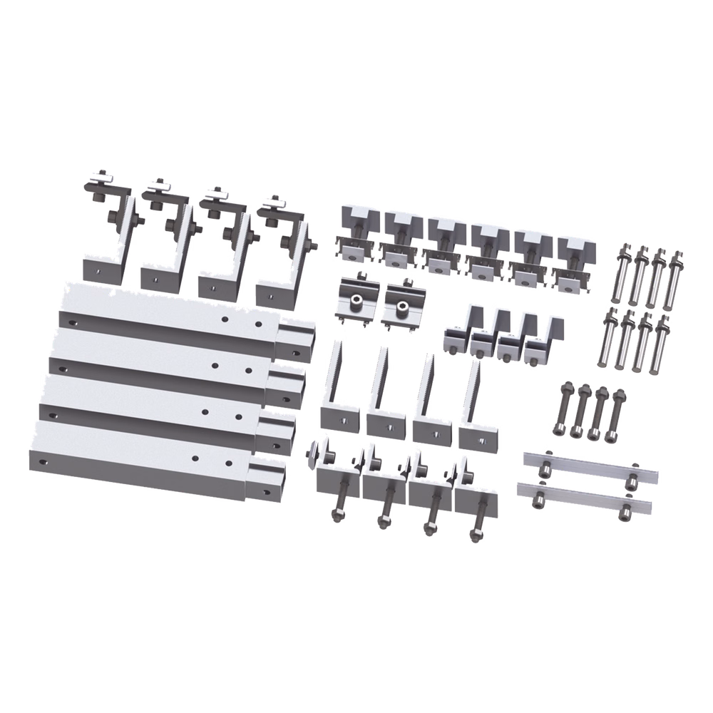 Caja de accesorios de aluminio  anodizado para montaje VEKTOR8R , arreglo 1X4 para techo