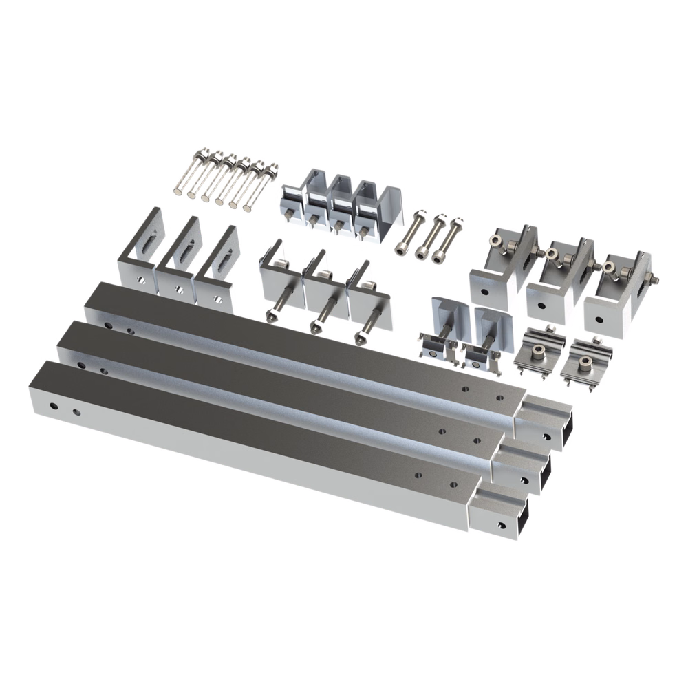 Caja de accesorios de aluminio  anodizado para montaje VEKTOR8R2700 , arreglo 1X2para techo