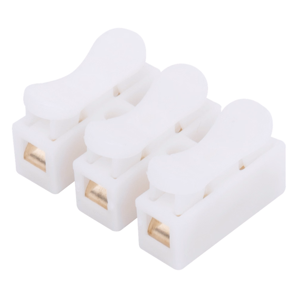 Conector tipo PUSH de 3 Contactos / Para una Conexión Rápida / Puentes de Cables