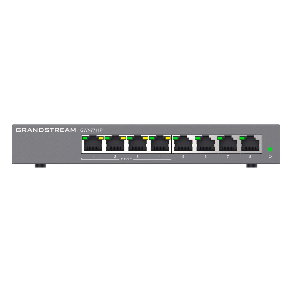 Switch de Red Administrable Capa 2 Lite / 8 Puertos Gigabit Ethernet / 4 Puertos PoE / VLAN / QoS / Snooping IGMP / Montaje en Pared y Escritorio / Compatible con GDMS