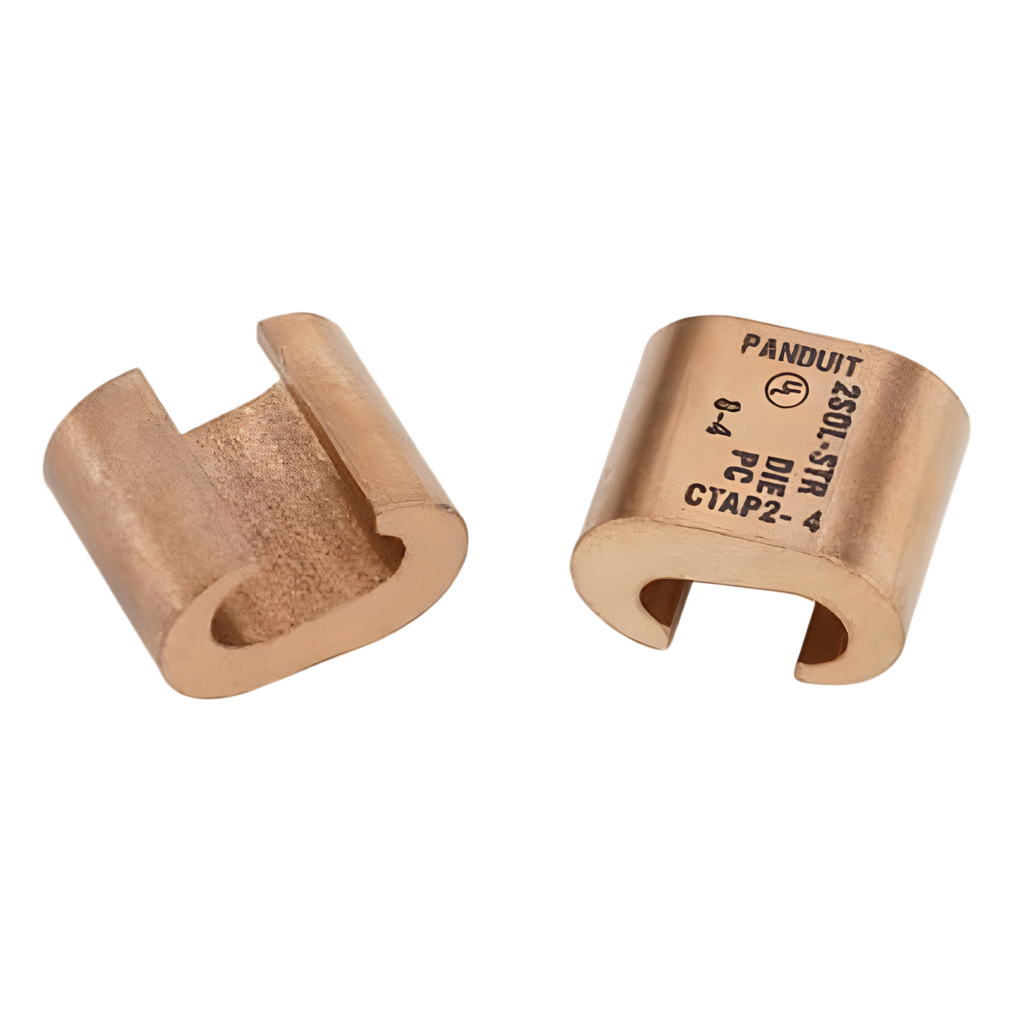 Conector de compresión tipo C StructuredGround, Conductor de cobre 1/0 Awg - 2/0 Awg, 1pz.