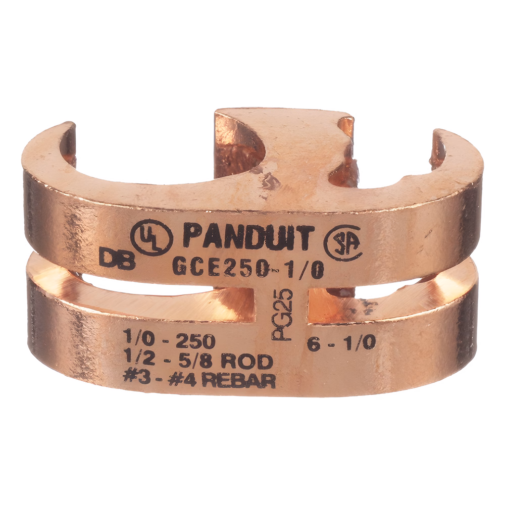 Conector de Conexión a Tierra tipo "E" para Conductor 1/0 AWG STR – 250 KCMIL MAIN y 6 AWG SOL – 1/0 AWG STR TAP